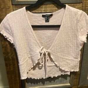 Forever 21 front tie tee